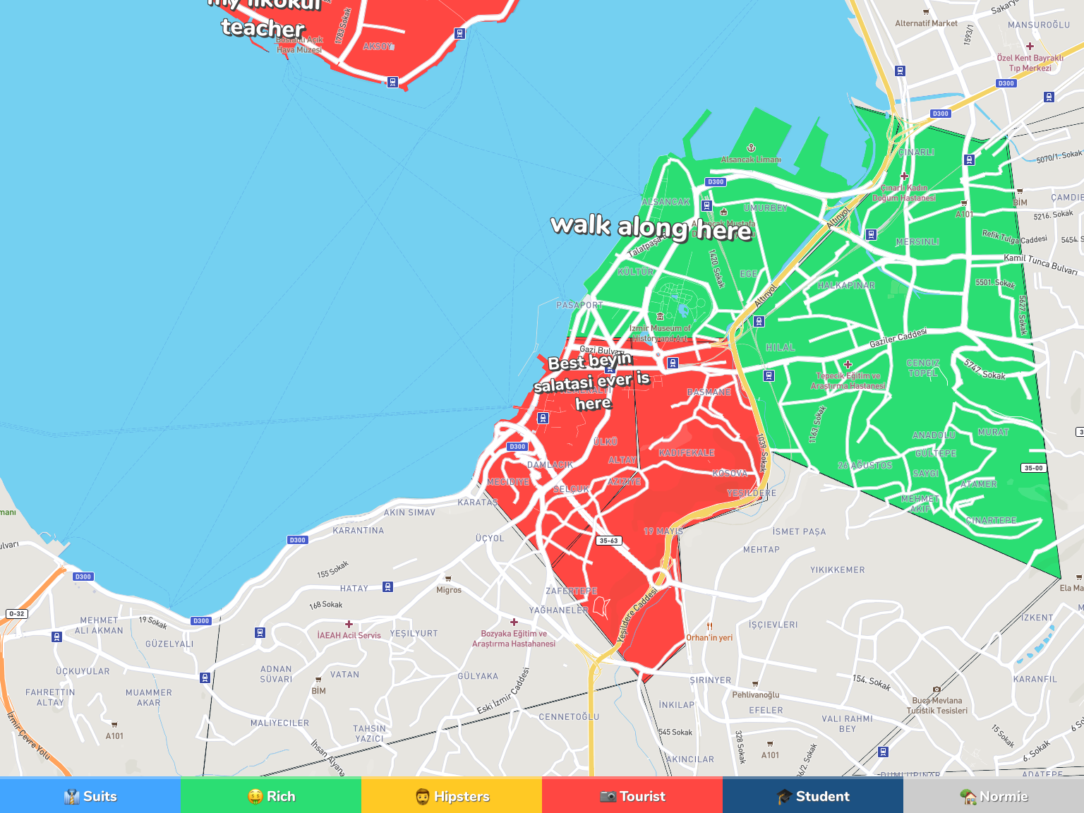 Izmir Neighborhood Map