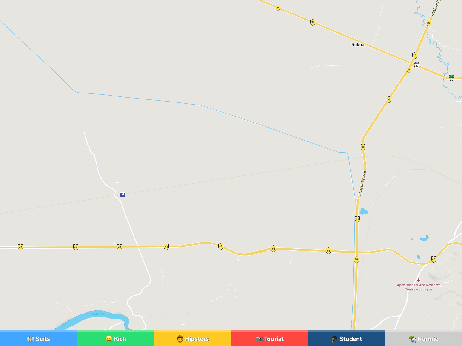 Jabalpur Neighborhood Map