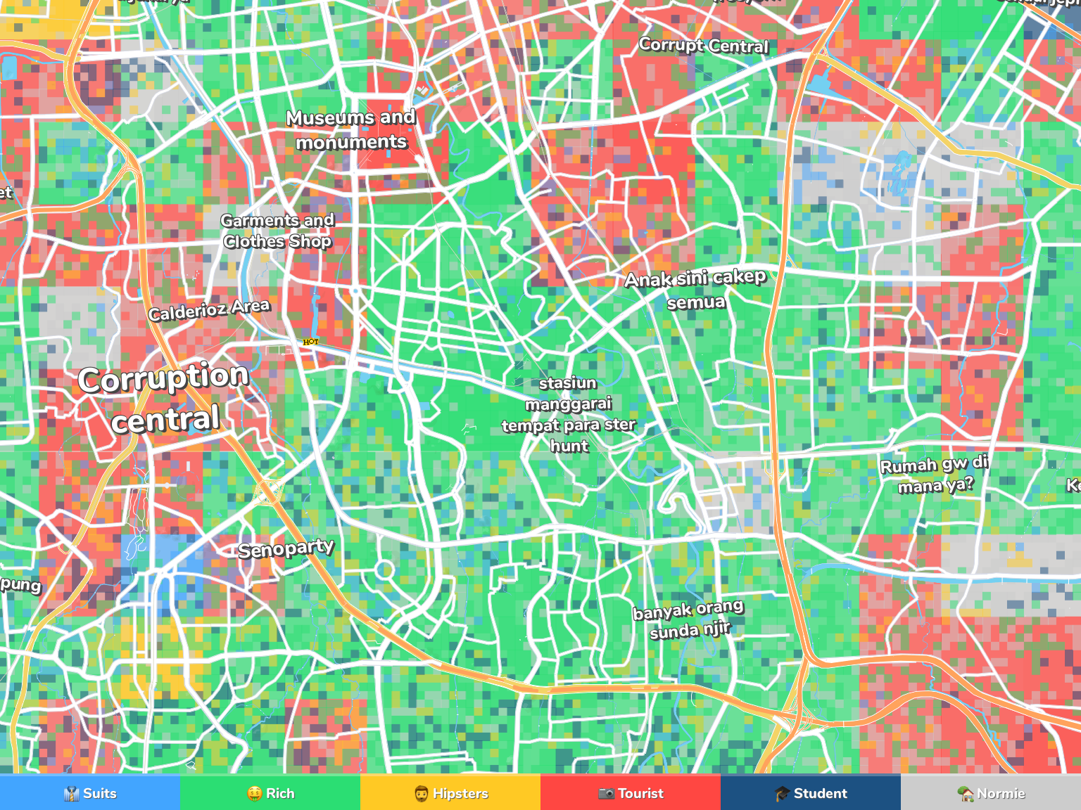 Jakarta Neighborhood Map