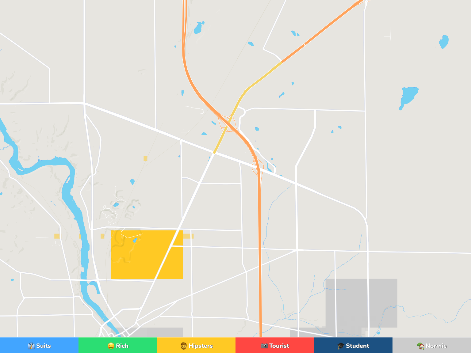 Janesville Neighborhood Map