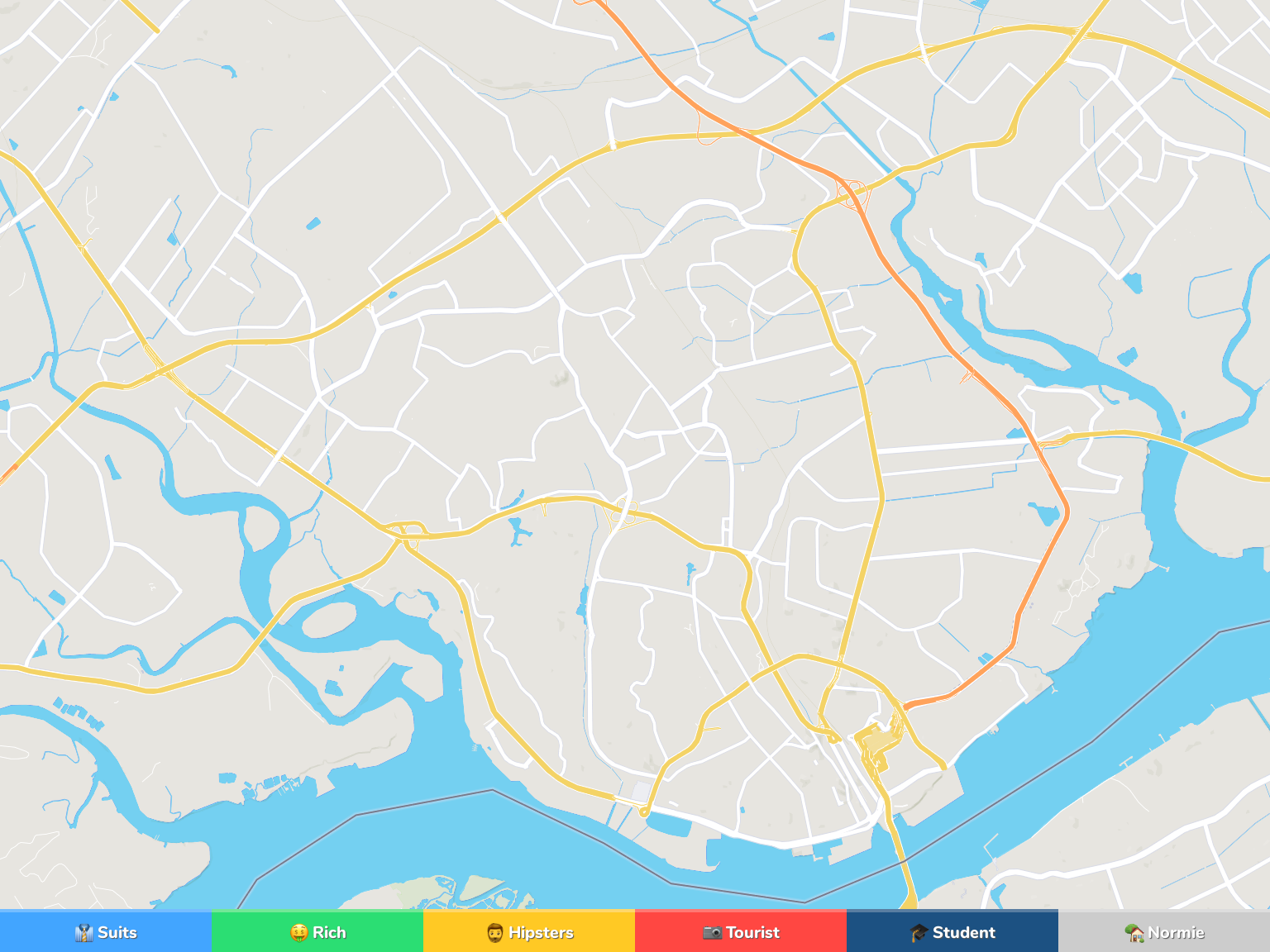 Johor Bahru Neighborhood Map