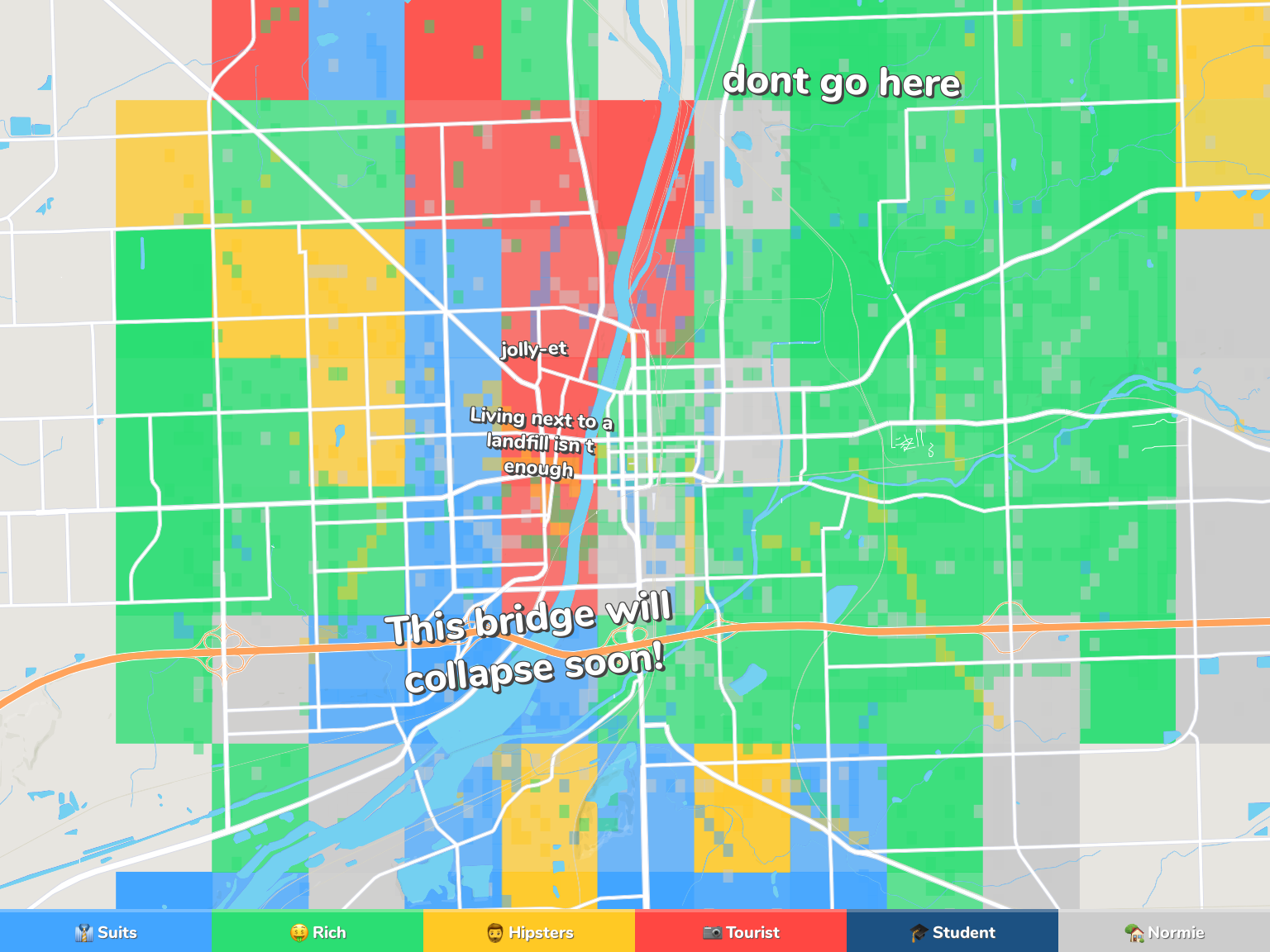 Joliet Neighborhood Map