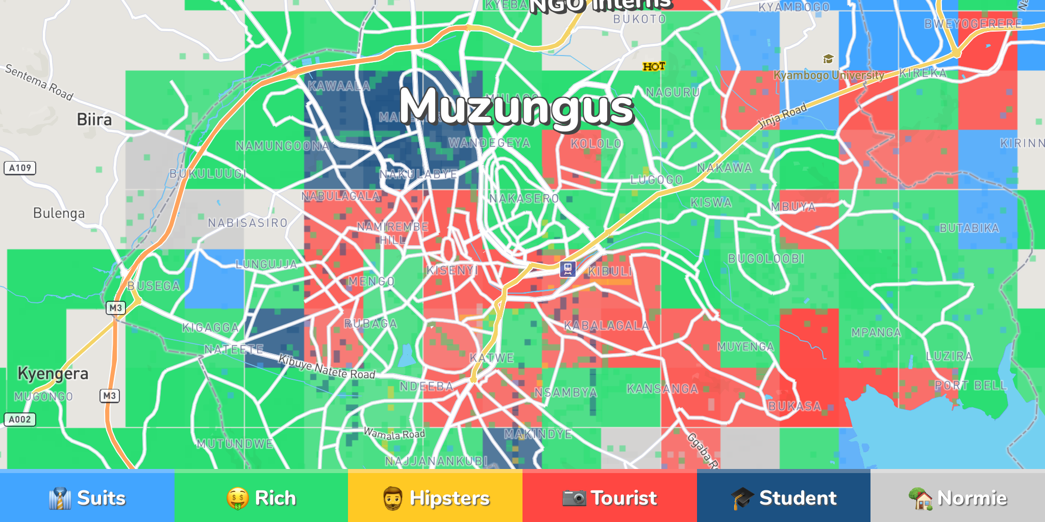 Kampala Neighborhood Map