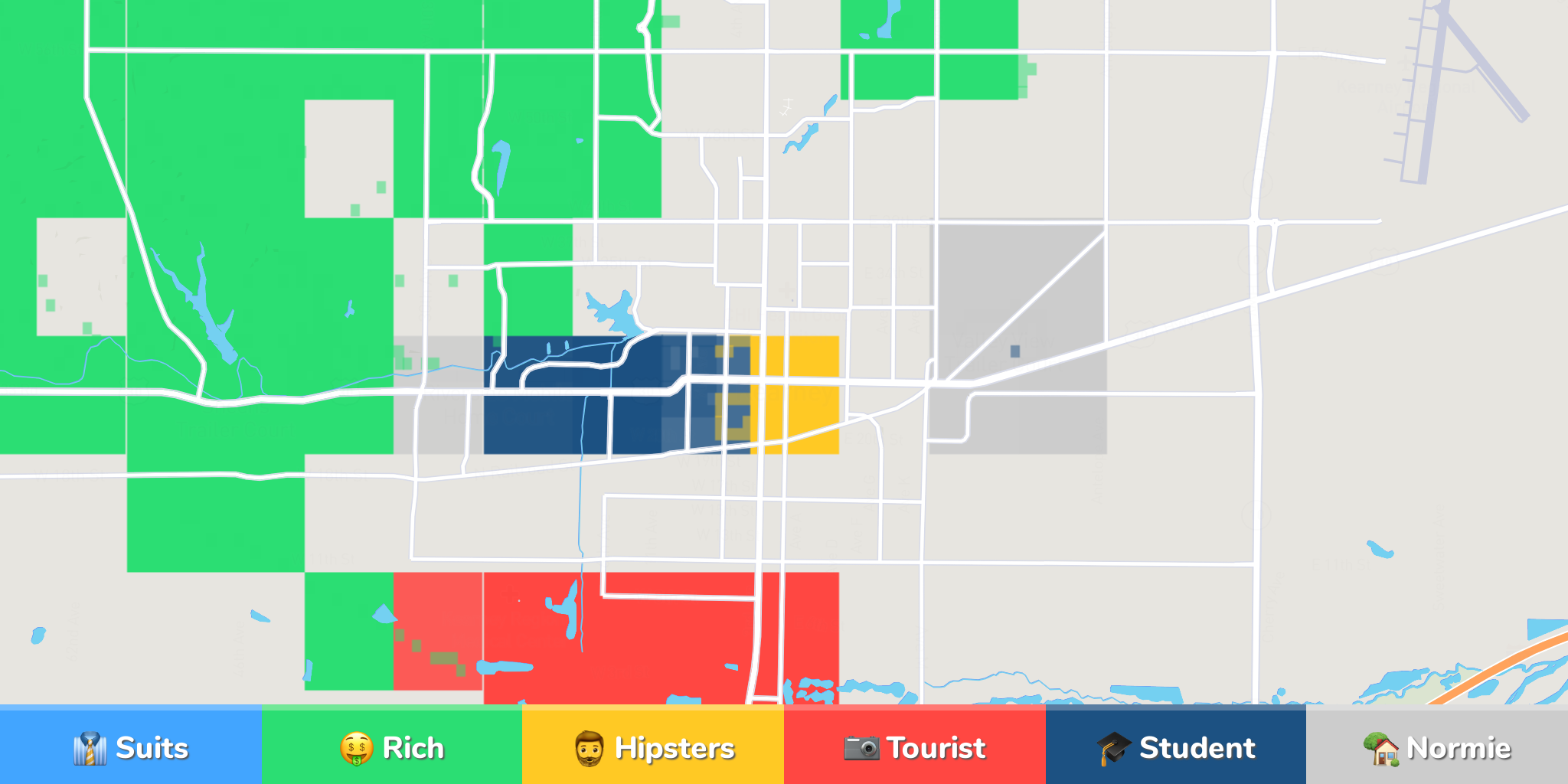 Kearney Neighborhood Map