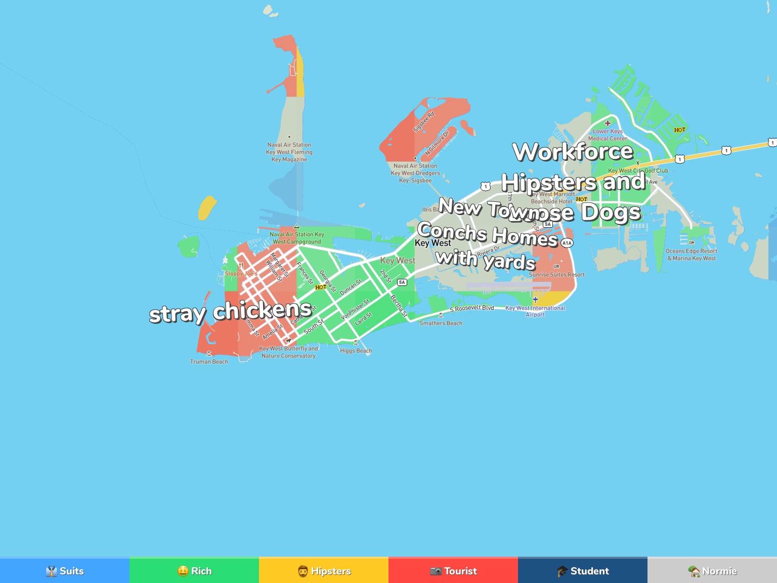 Key West Neighborhood Map