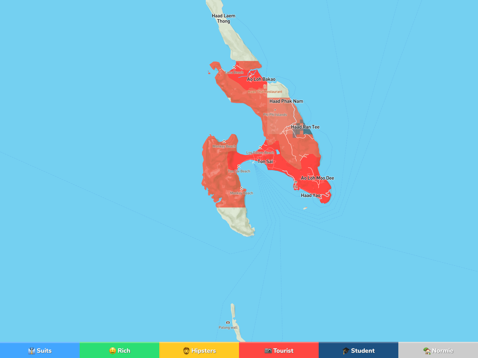 Ko Phi Phi Neighborhood Map
