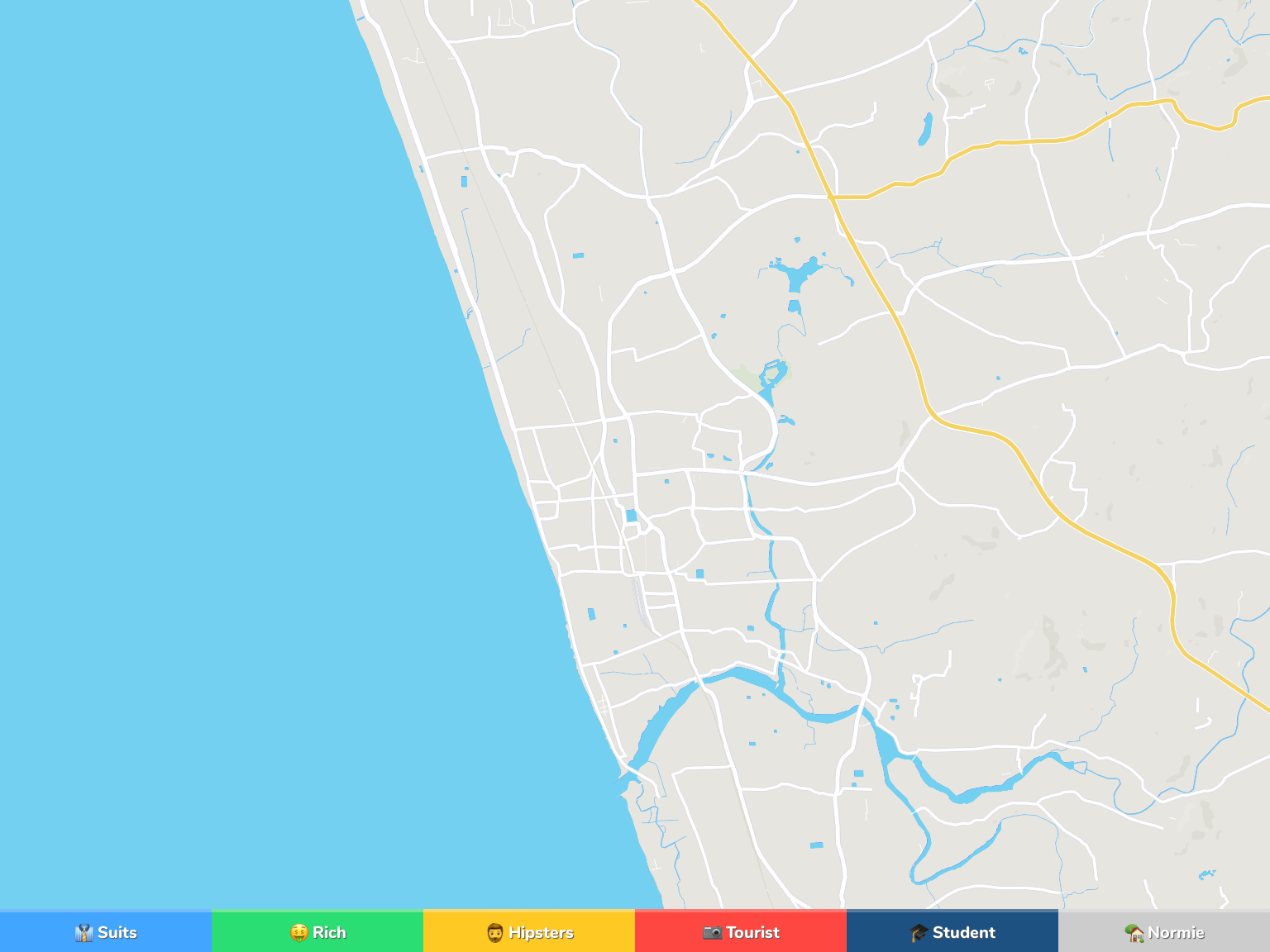 Kozhikode Neighborhood Map