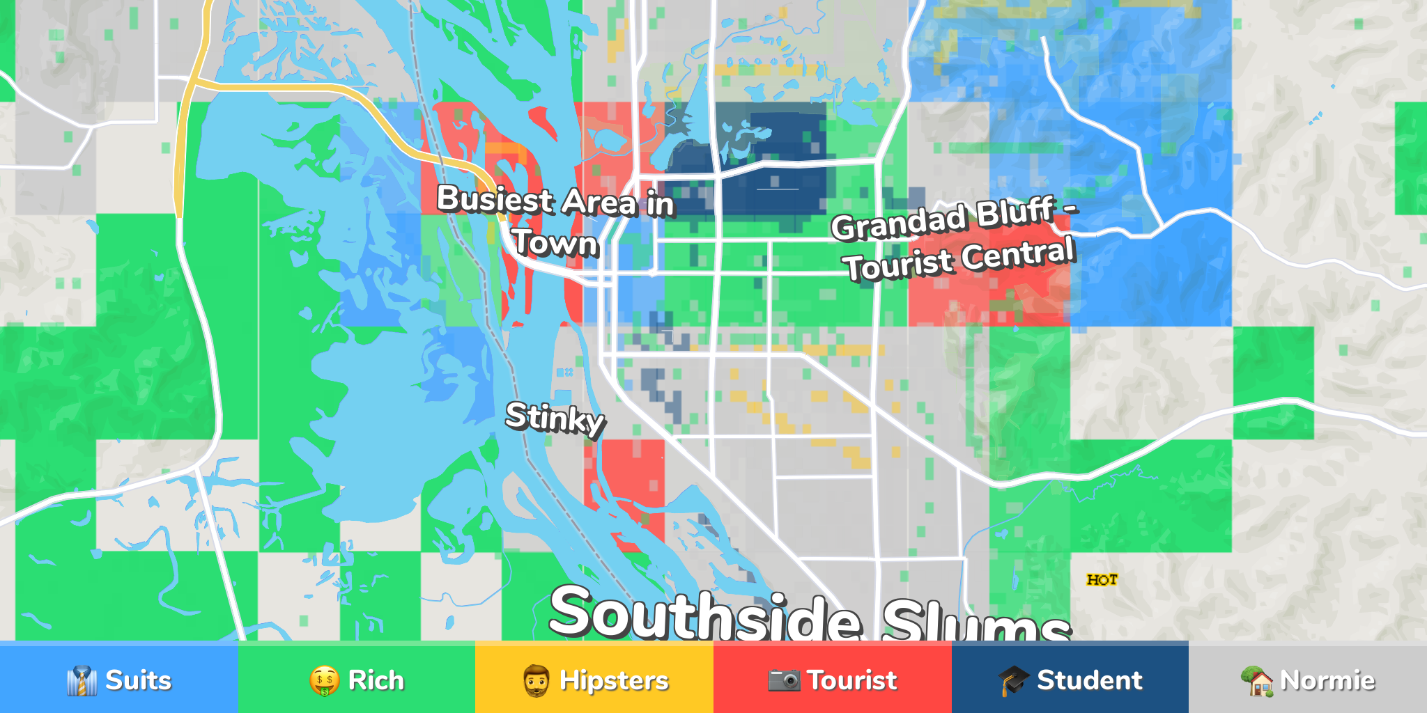 La Crosse Neighborhood Map