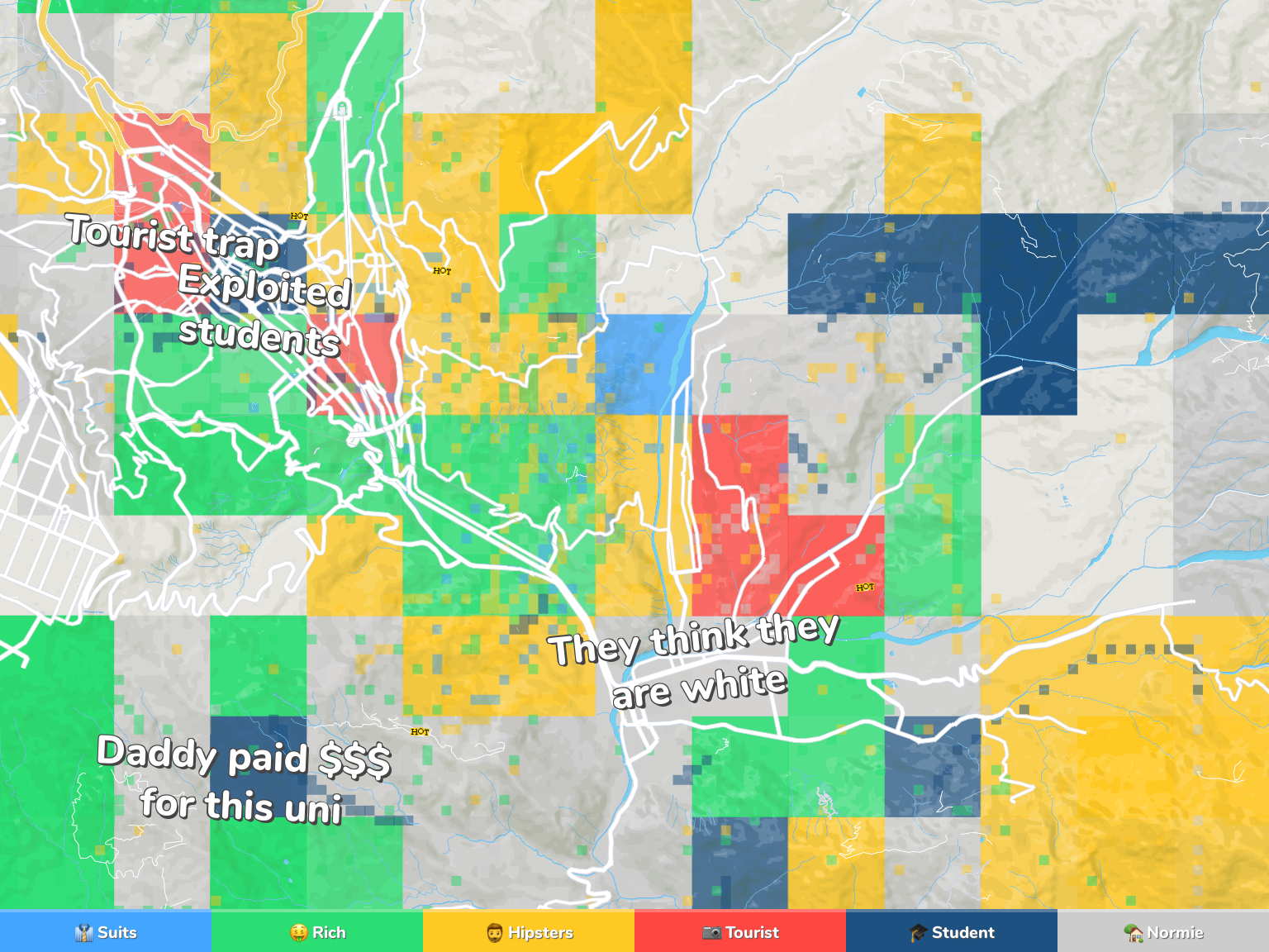 La Paz Neighborhood Map
