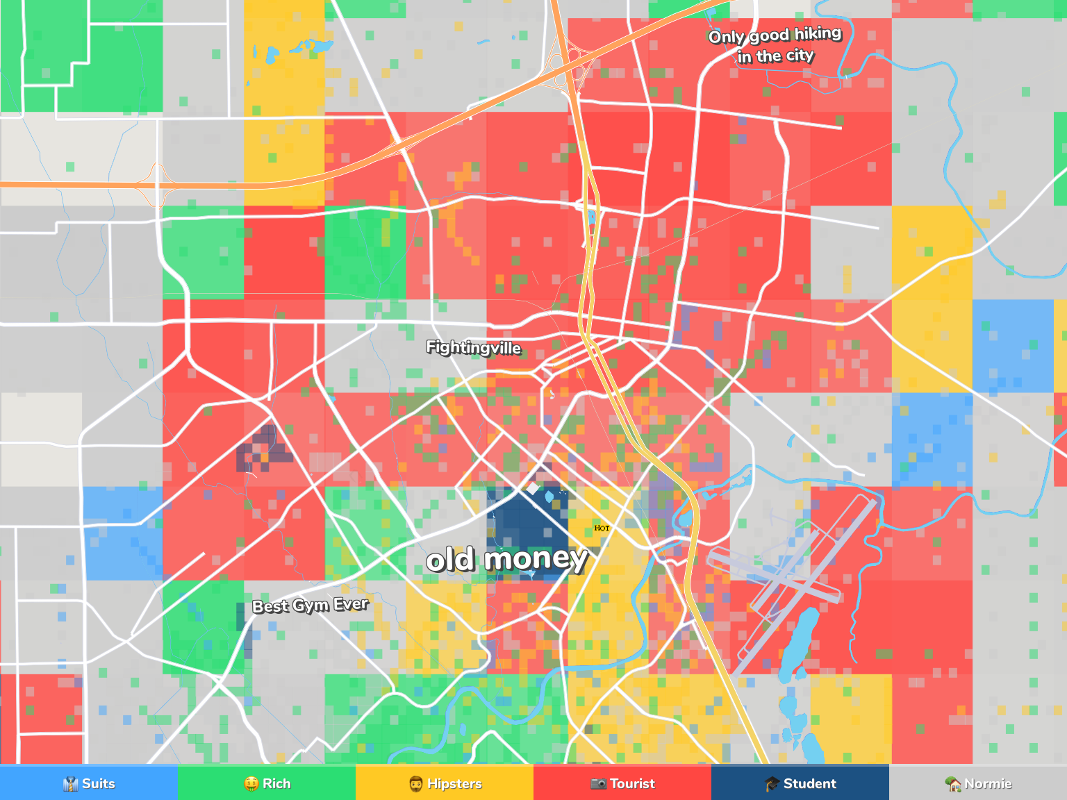 Lafayette Neighborhood Map