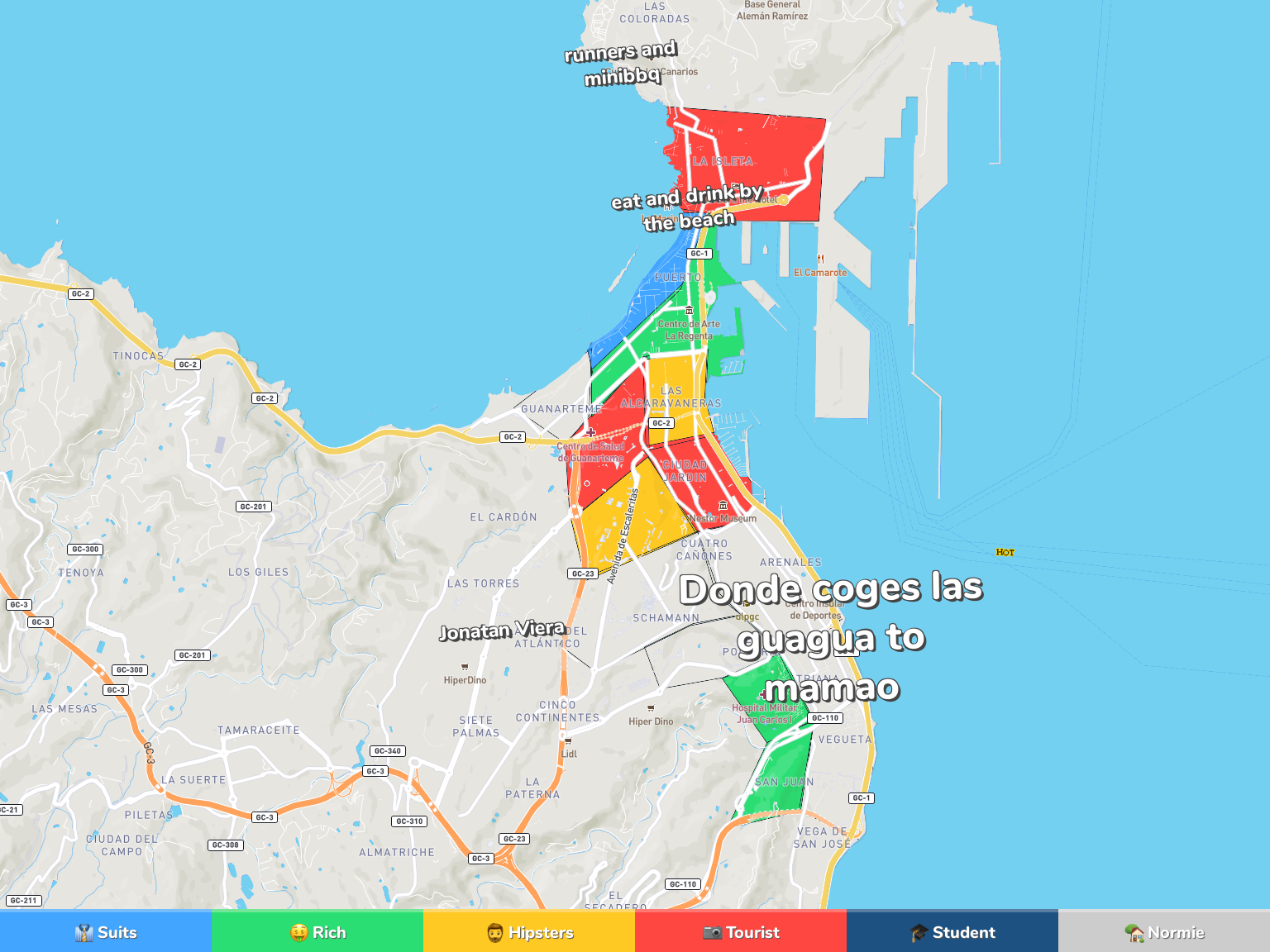 Las Palmas Neighborhood Map