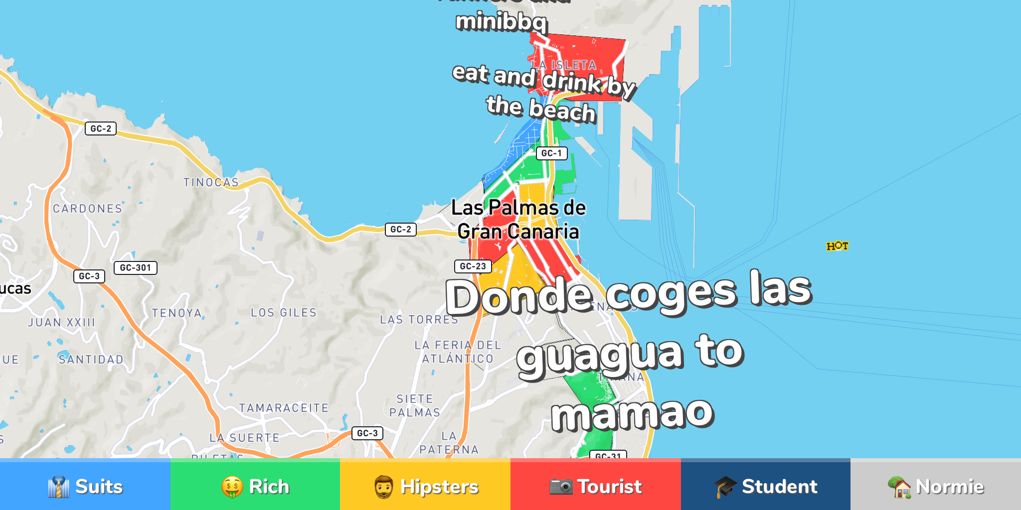 Las Palmas Neighborhood Map