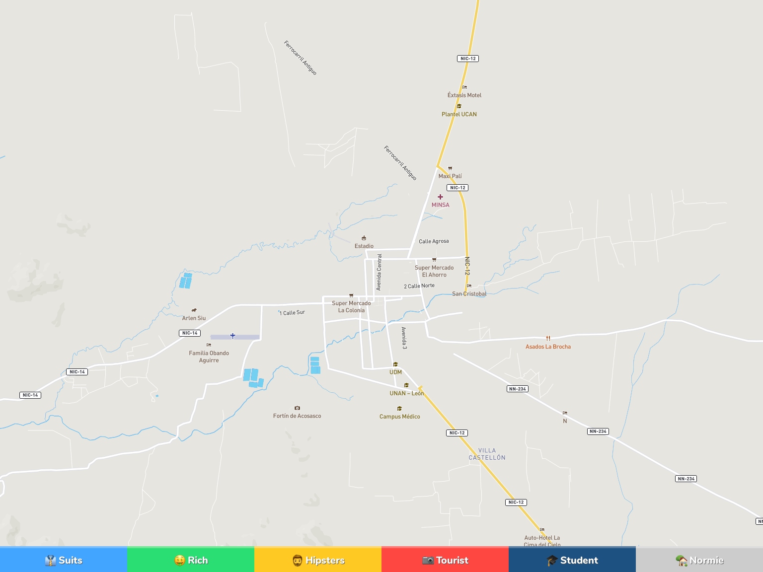 León Neighborhood Map