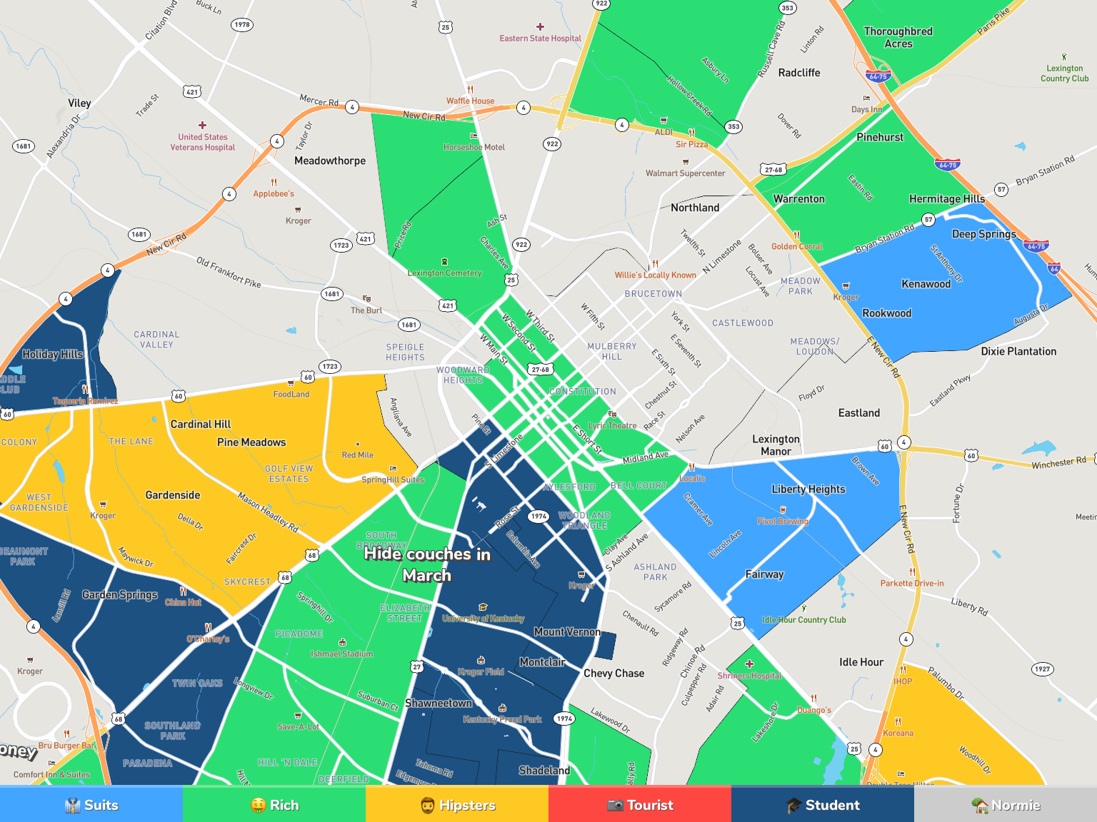Lexington Neighborhood Map