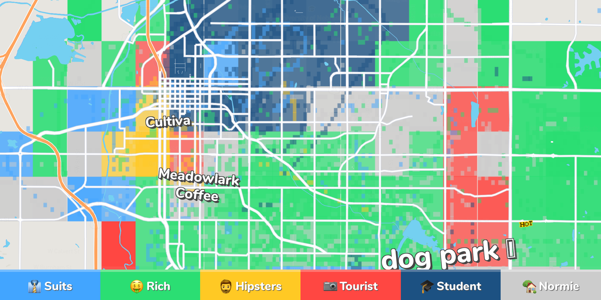 Lincoln Neighborhood Map