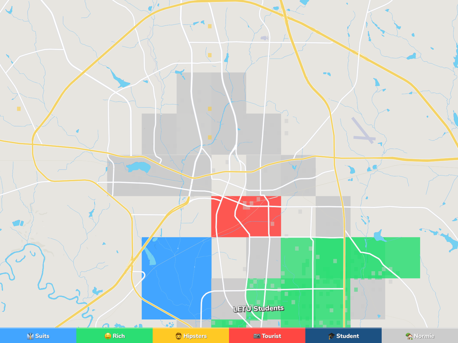 Longview Neighborhood Map