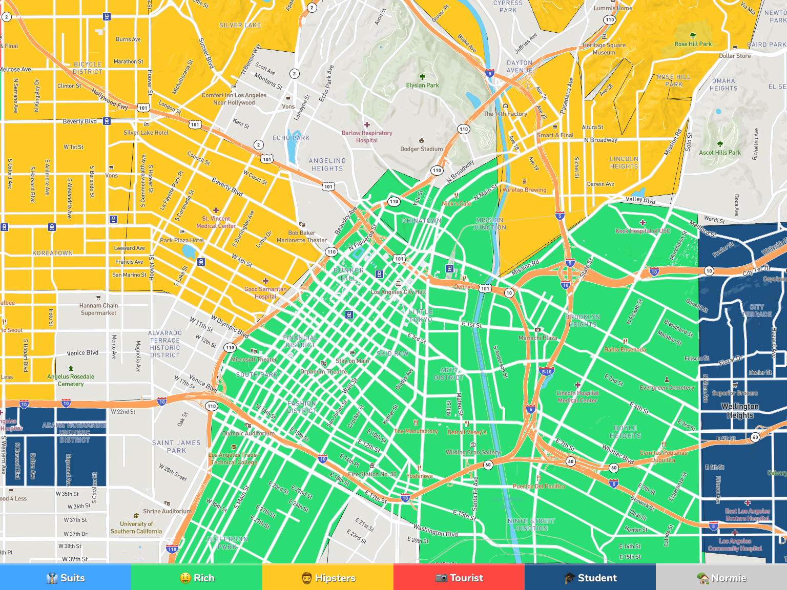 Los Angeles Neighborhood Map