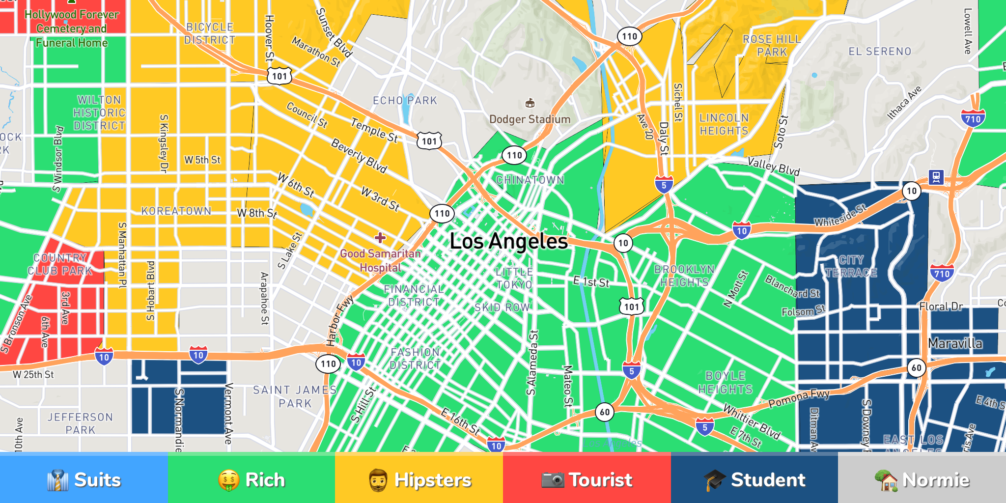 los angeles parcel map