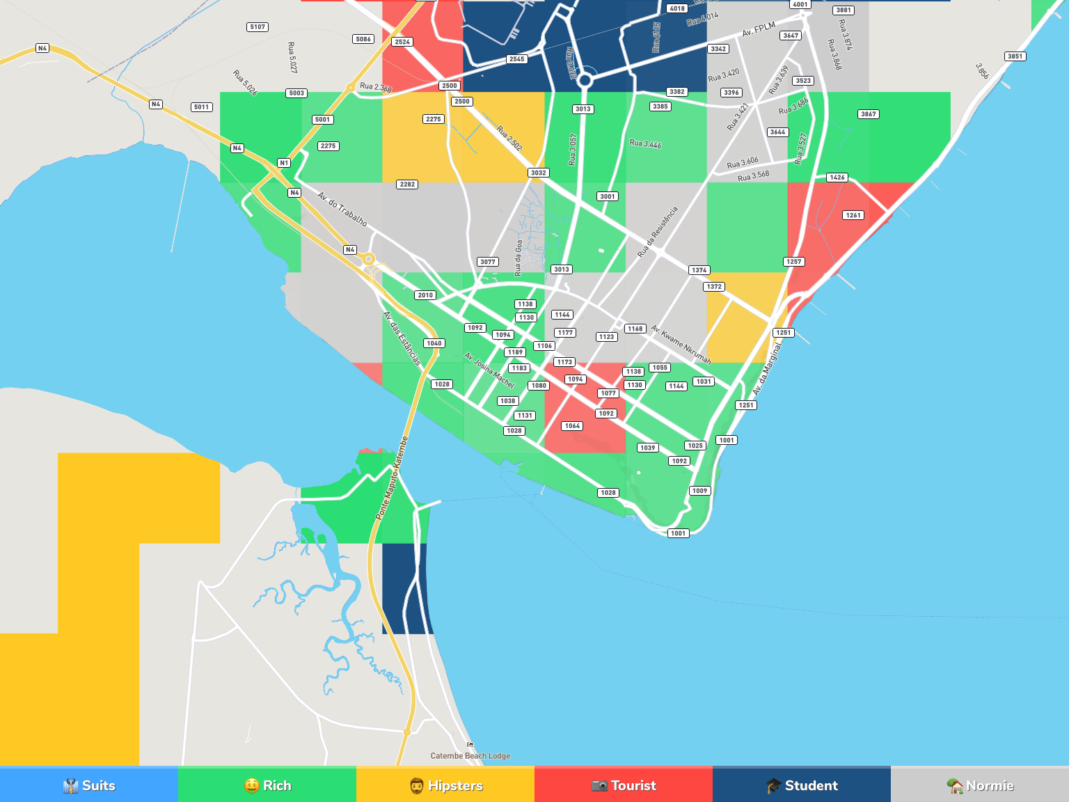 Maputo Neighborhood Map