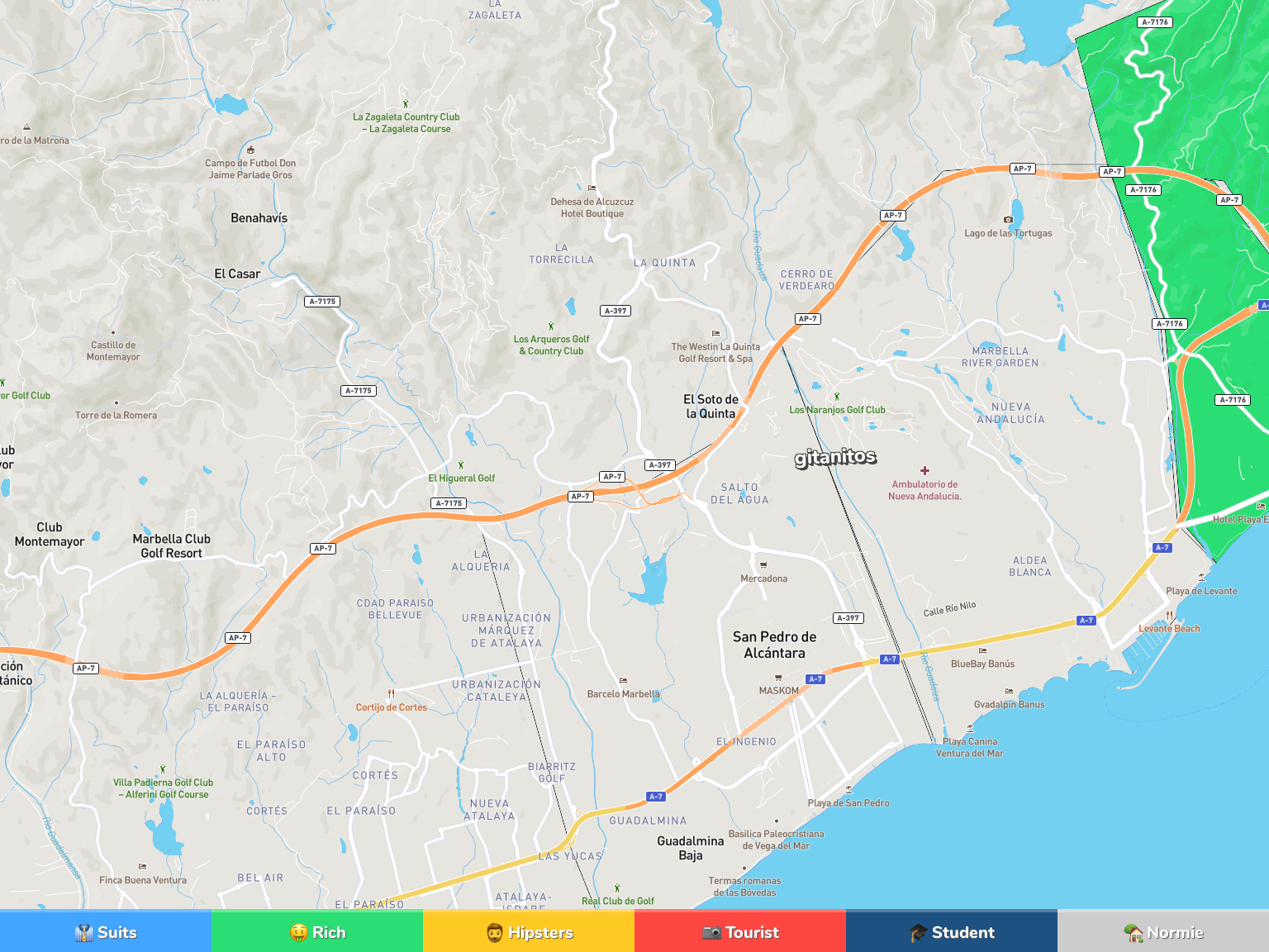 Marbella Neighborhood Map
