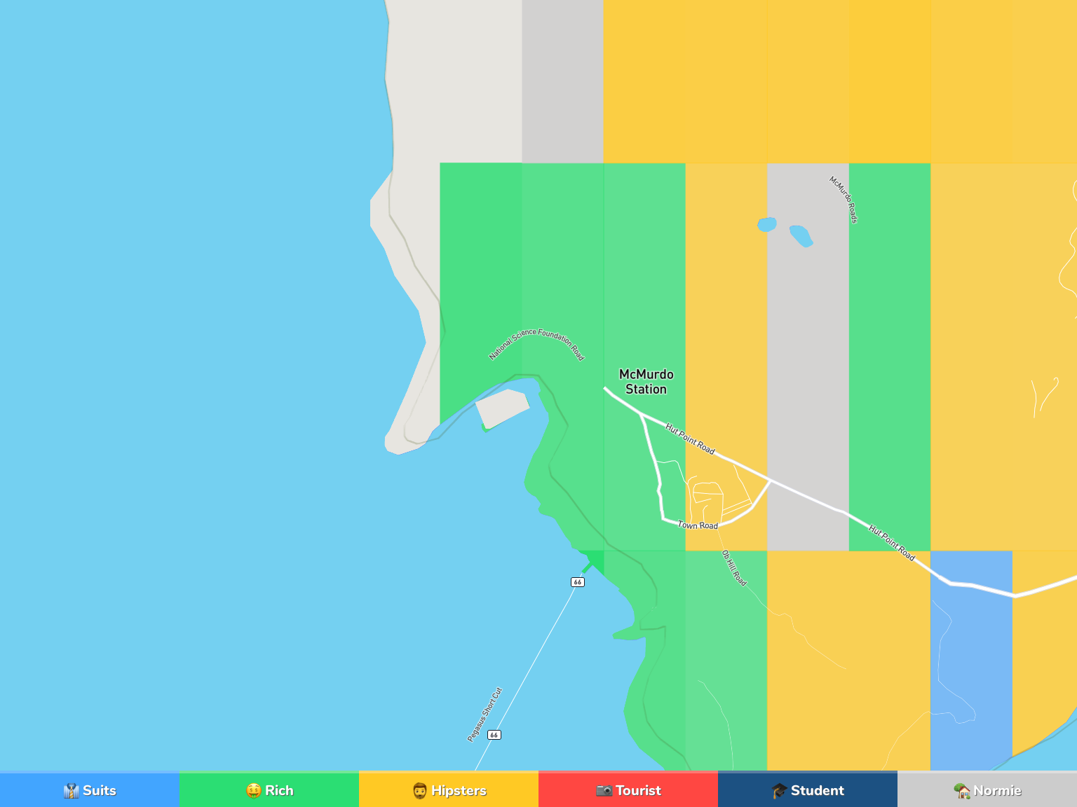 McMurdo Station Neighborhood Map