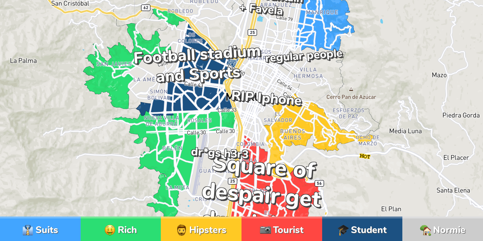 Medellín Neighborhood Map