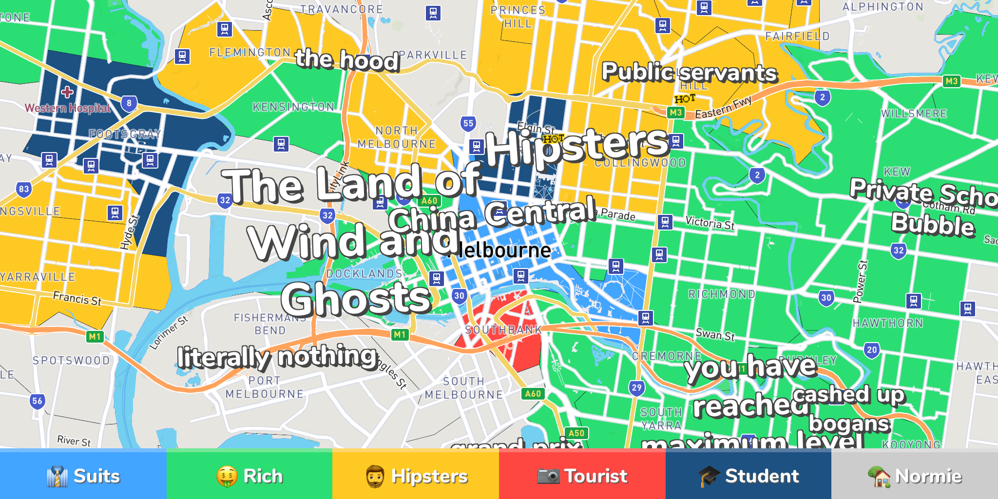 Melbourne Neighborhood Map   Melbourne 