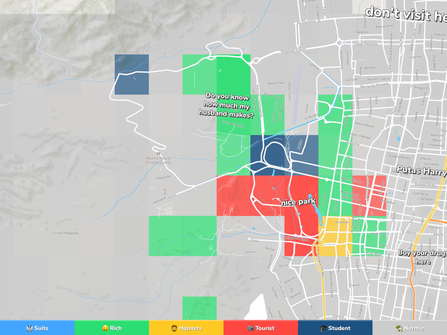 Mendoza Neighborhood Map