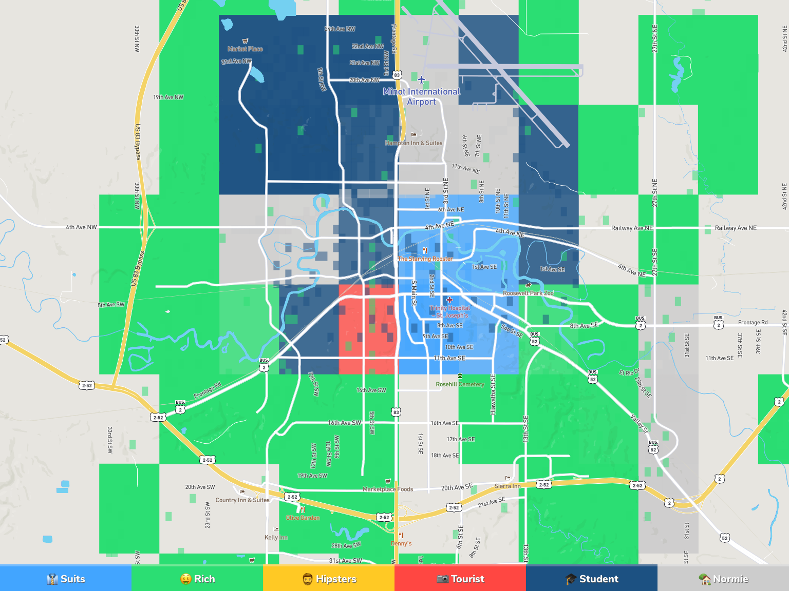 Minot Neighborhood Map