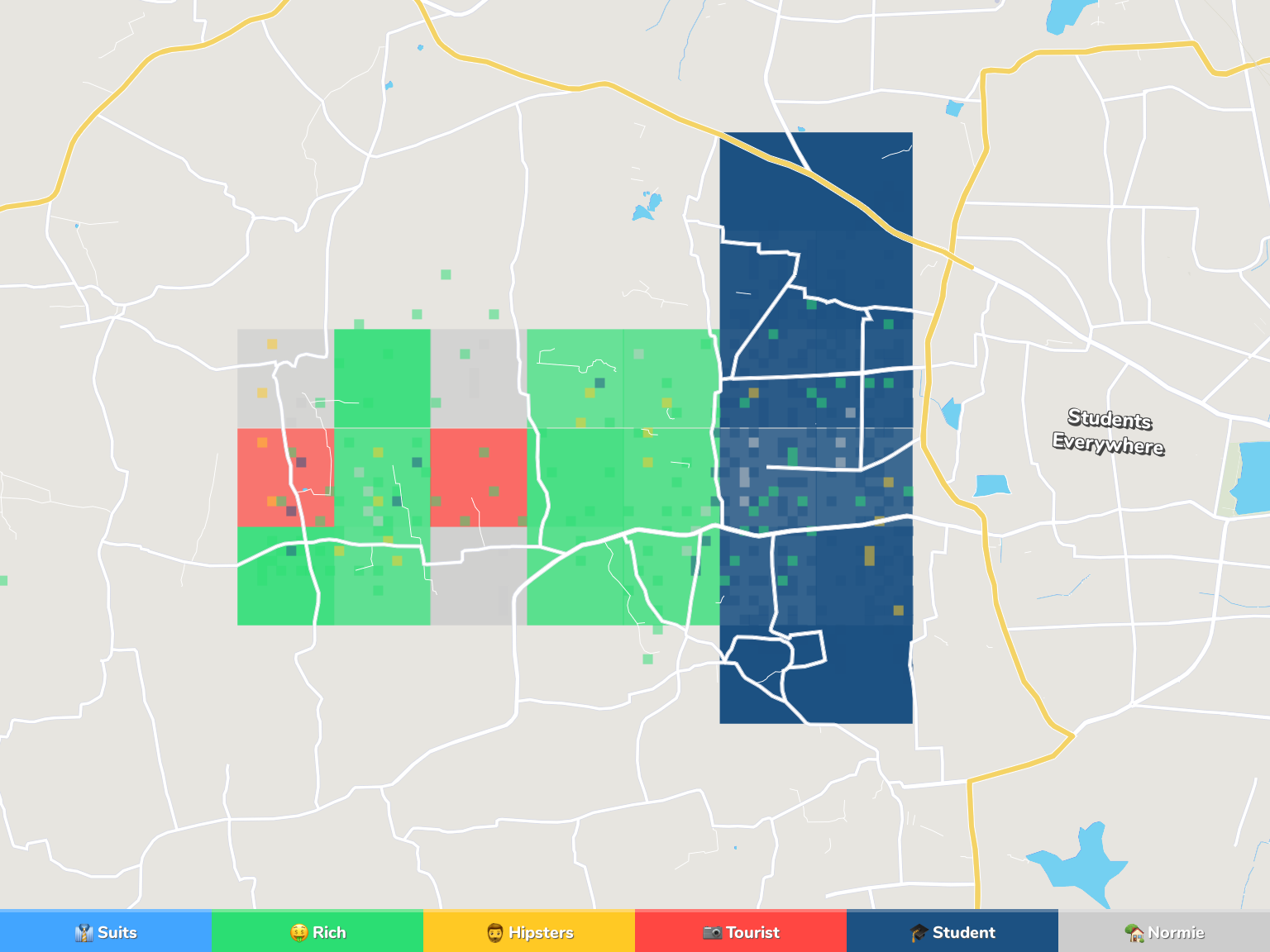 Mysore Neighborhood Map