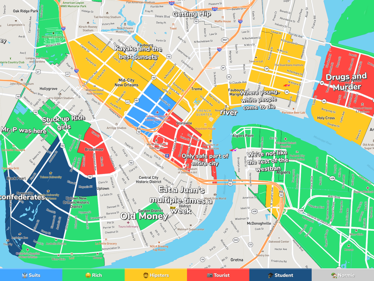 New Orleans Neighborhood Map