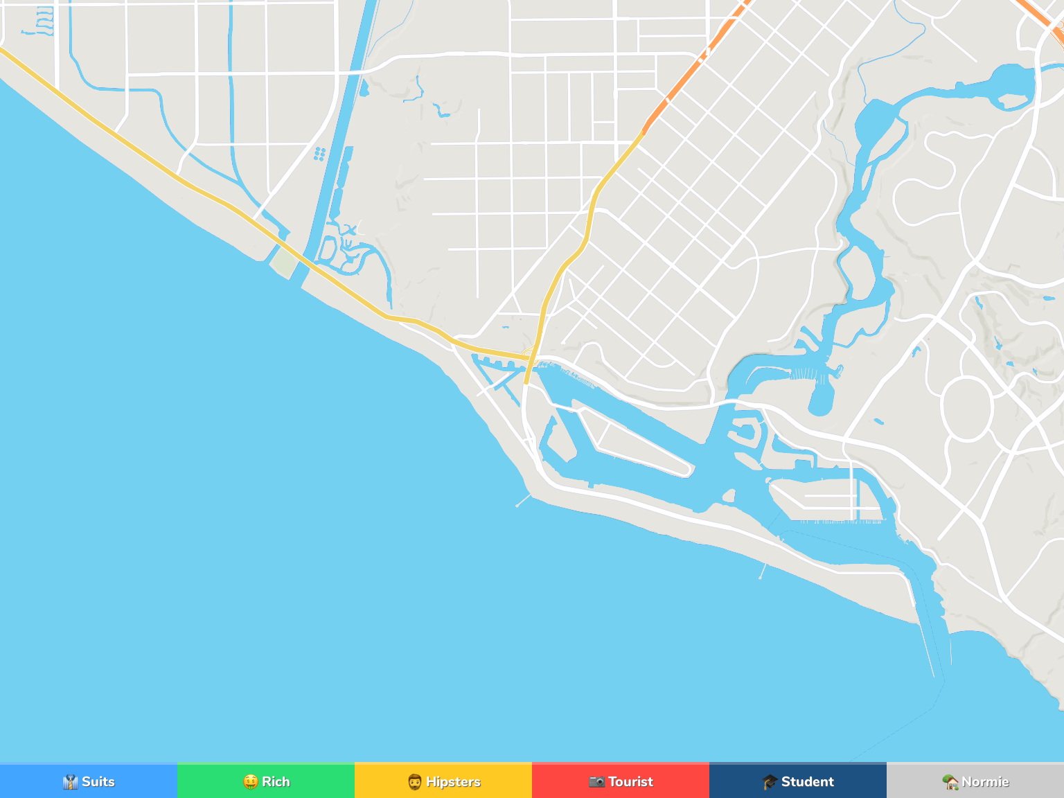 Newport Beach Neighborhood Map