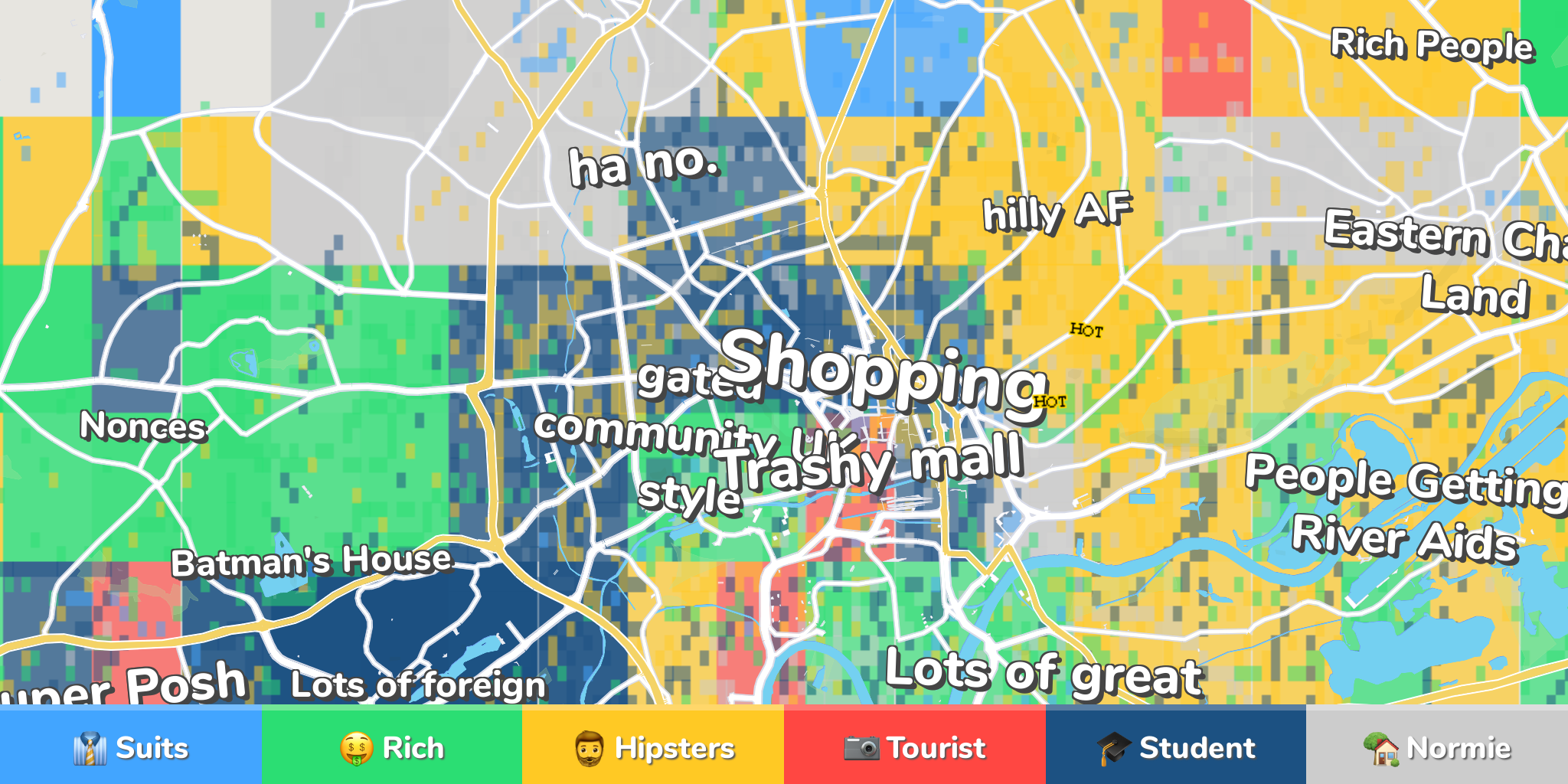 Nottingham Neighborhood Map