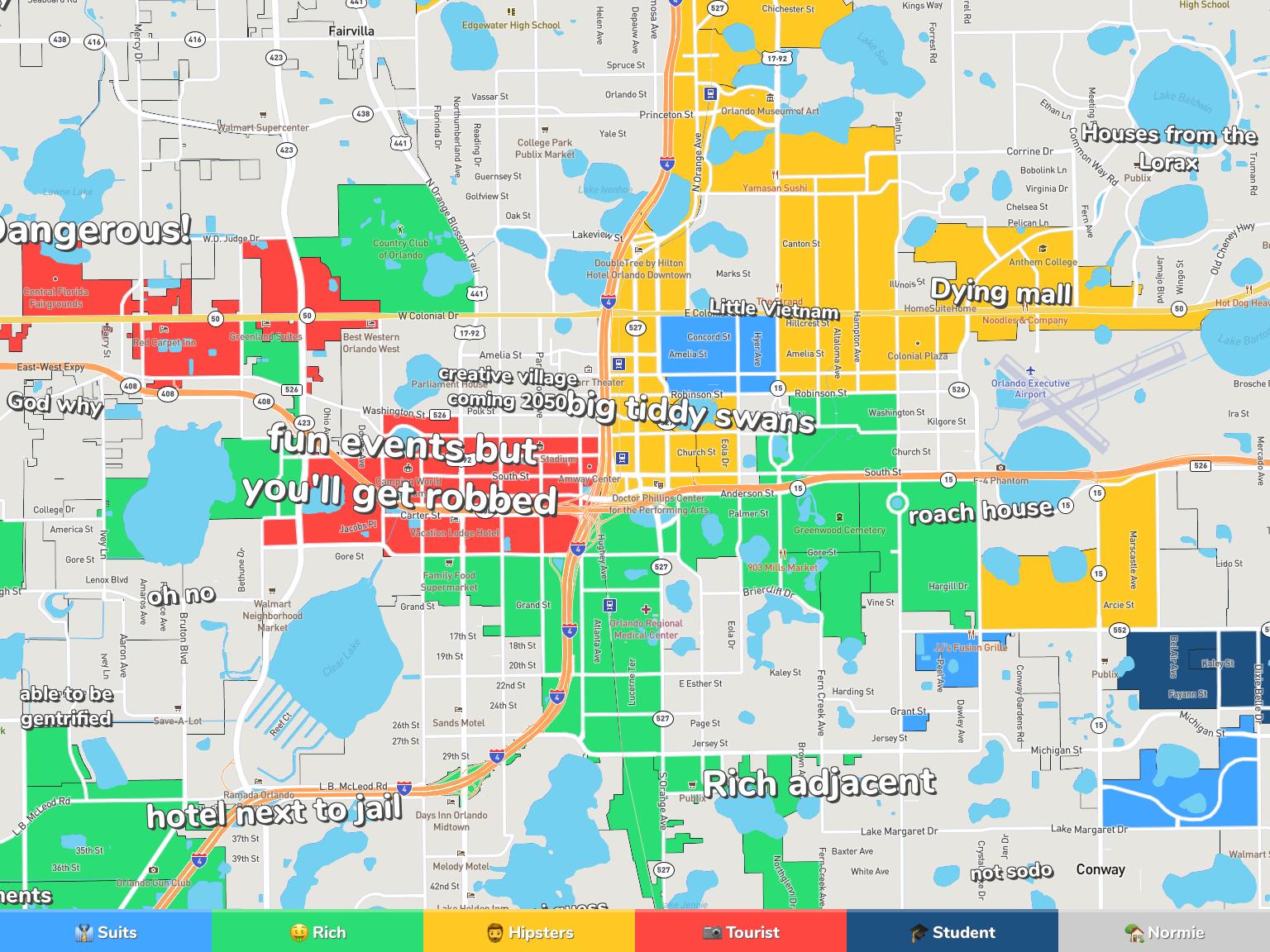 Orlando Neighborhood Map   Orlando Neighborhood Map 