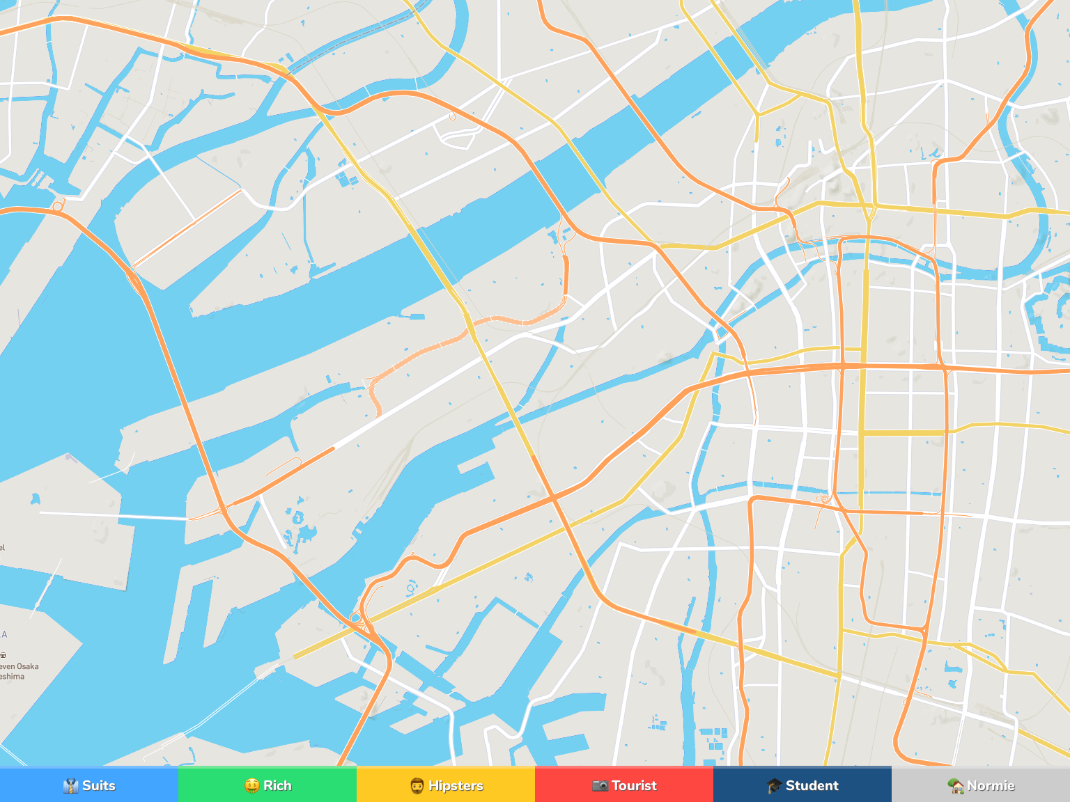 Osaka Neighborhood Map