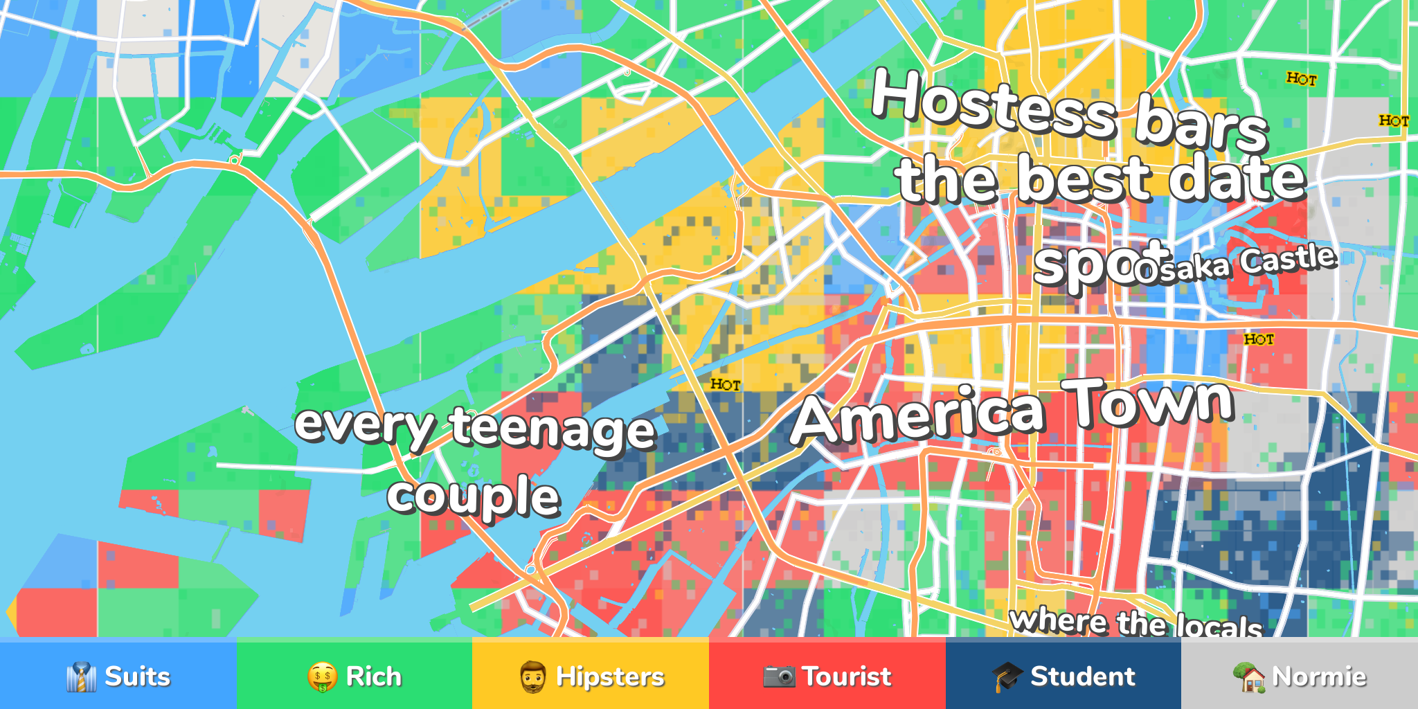 Osaka Neighborhood Map