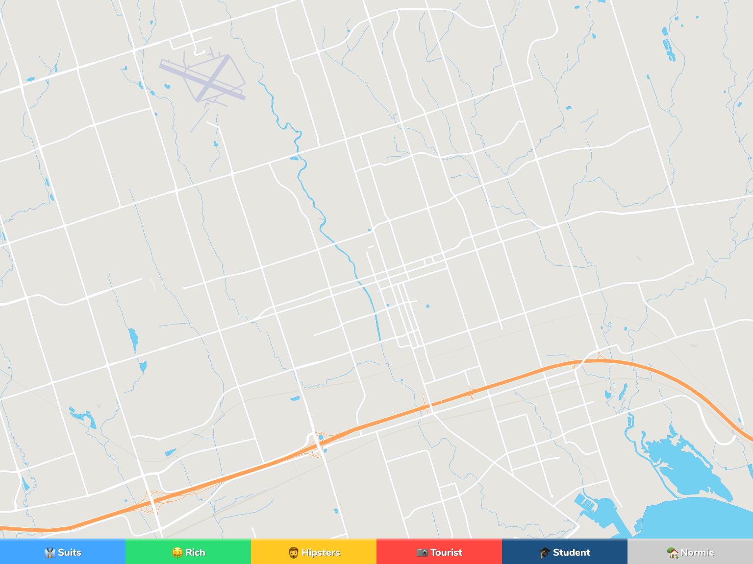 Oshawa Neighborhood Map
