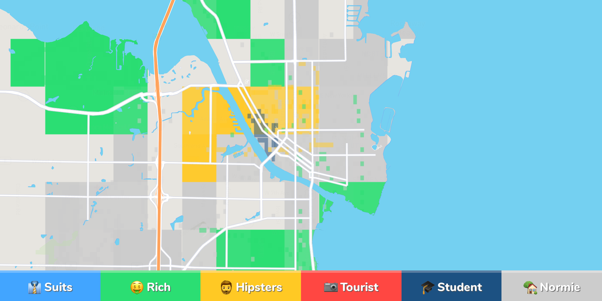 Oshkosh Neighborhood Map
