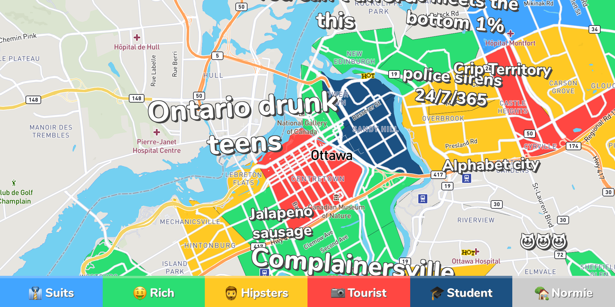 Ottawa Neighborhood Map