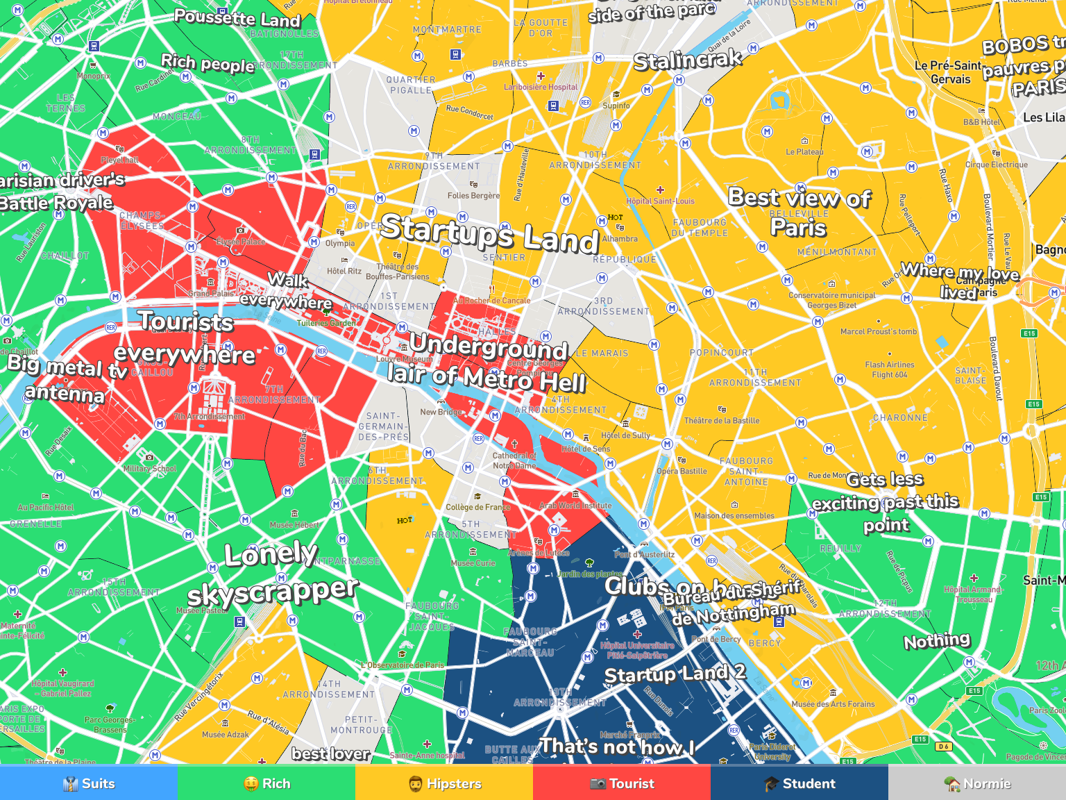 Paris Neighborhood Map