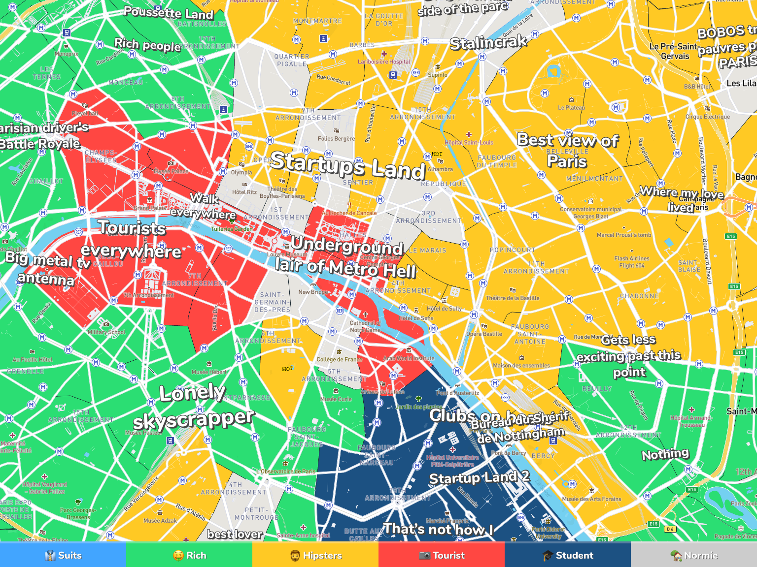 Paris Neighborhood Map   Paris Neighborhood Map 