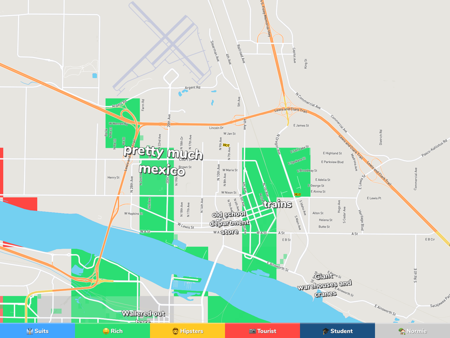 Pasco Neighborhood Map