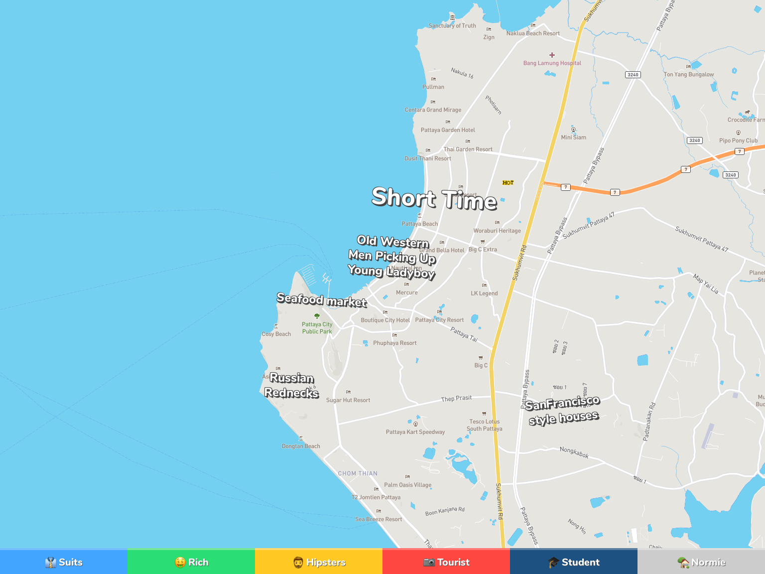Pattaya Neighborhood Map
