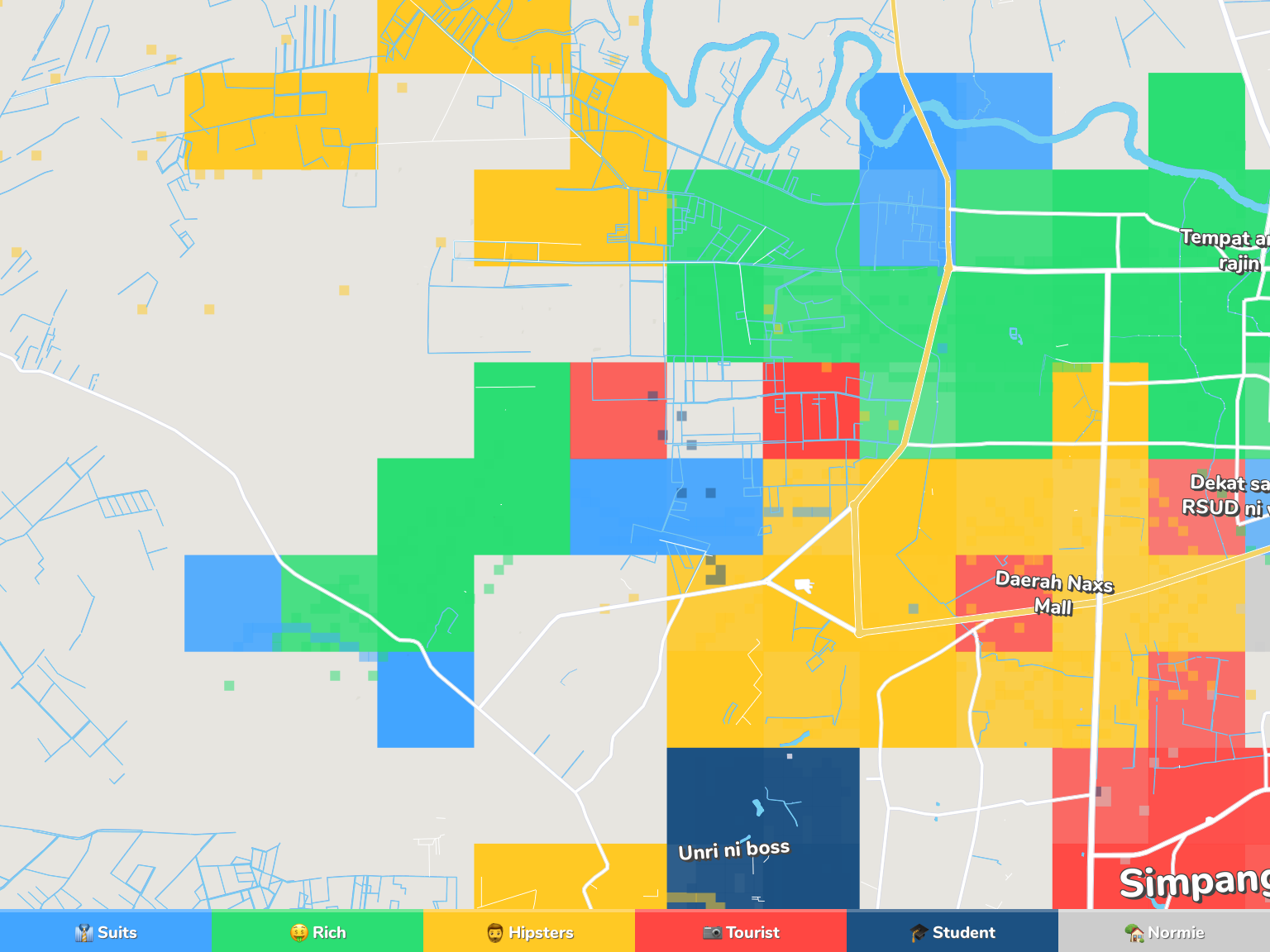 Pekanbaru Neighborhood Map