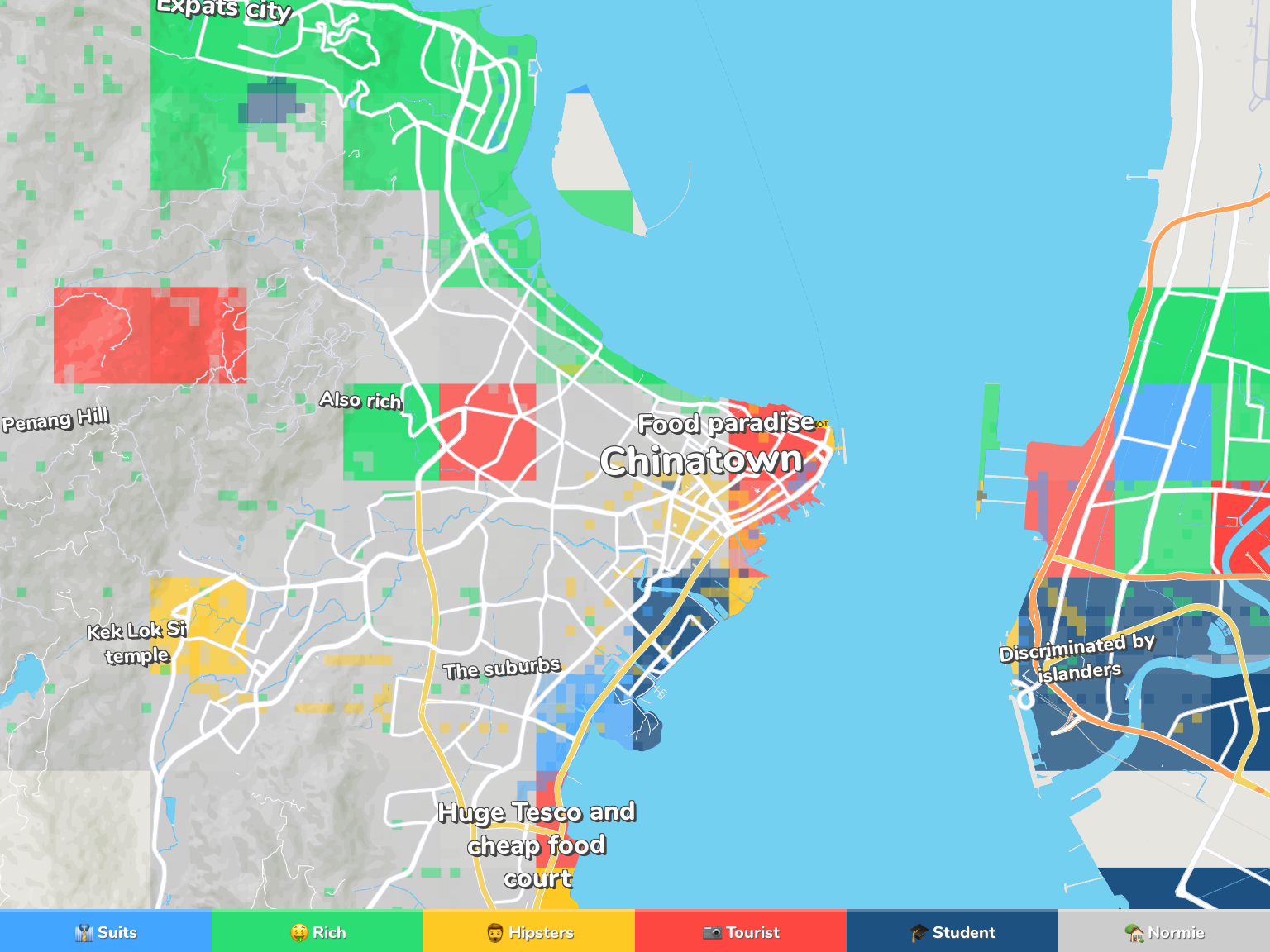 Penang Neighborhood Map