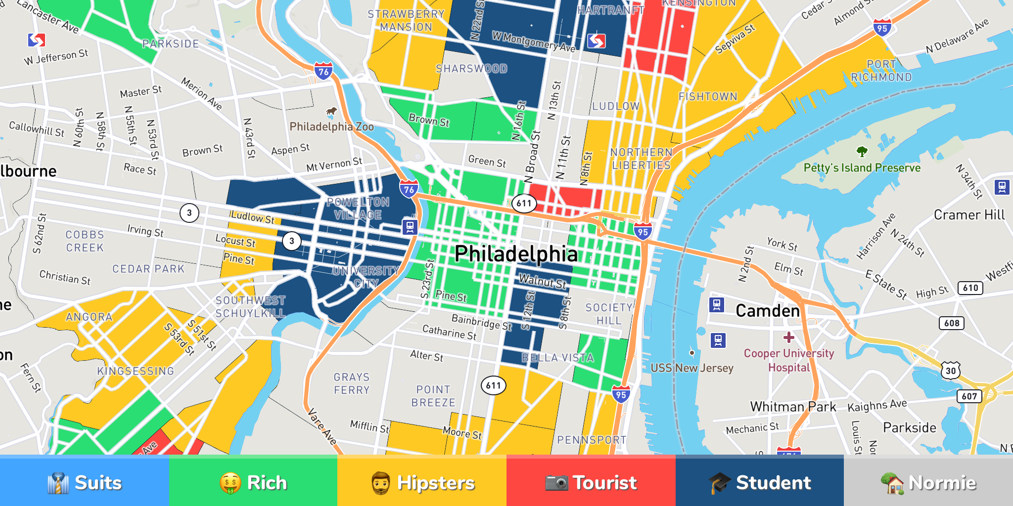 Philadelphia Neighborhood Map