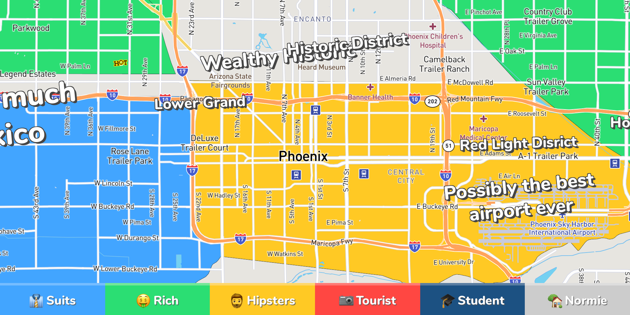 Phoenix Neighborhood Map