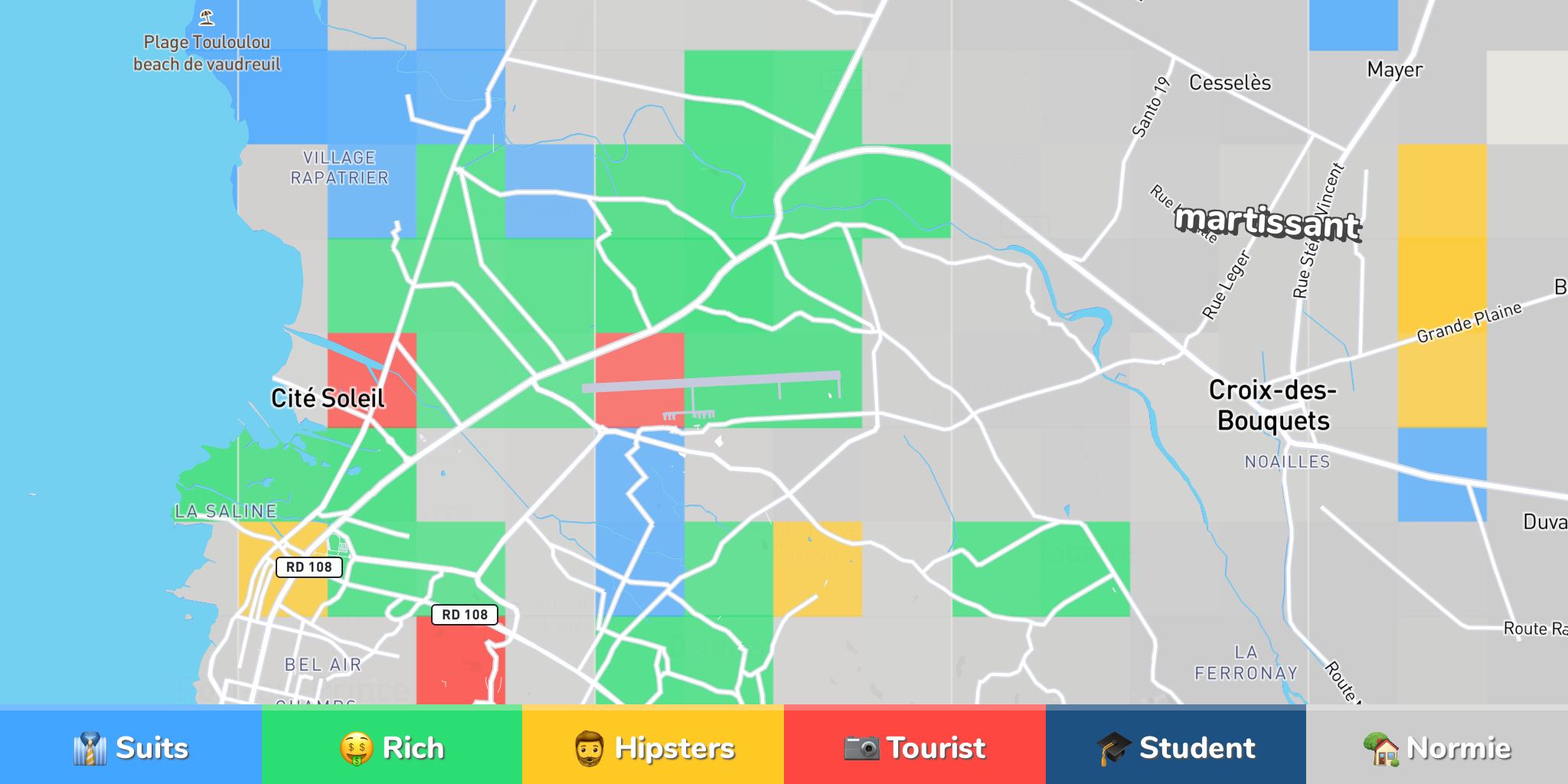 PortauPrince Neighborhood Map