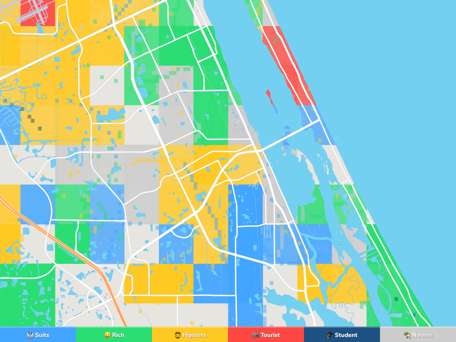 Port Orange Neighborhood Map