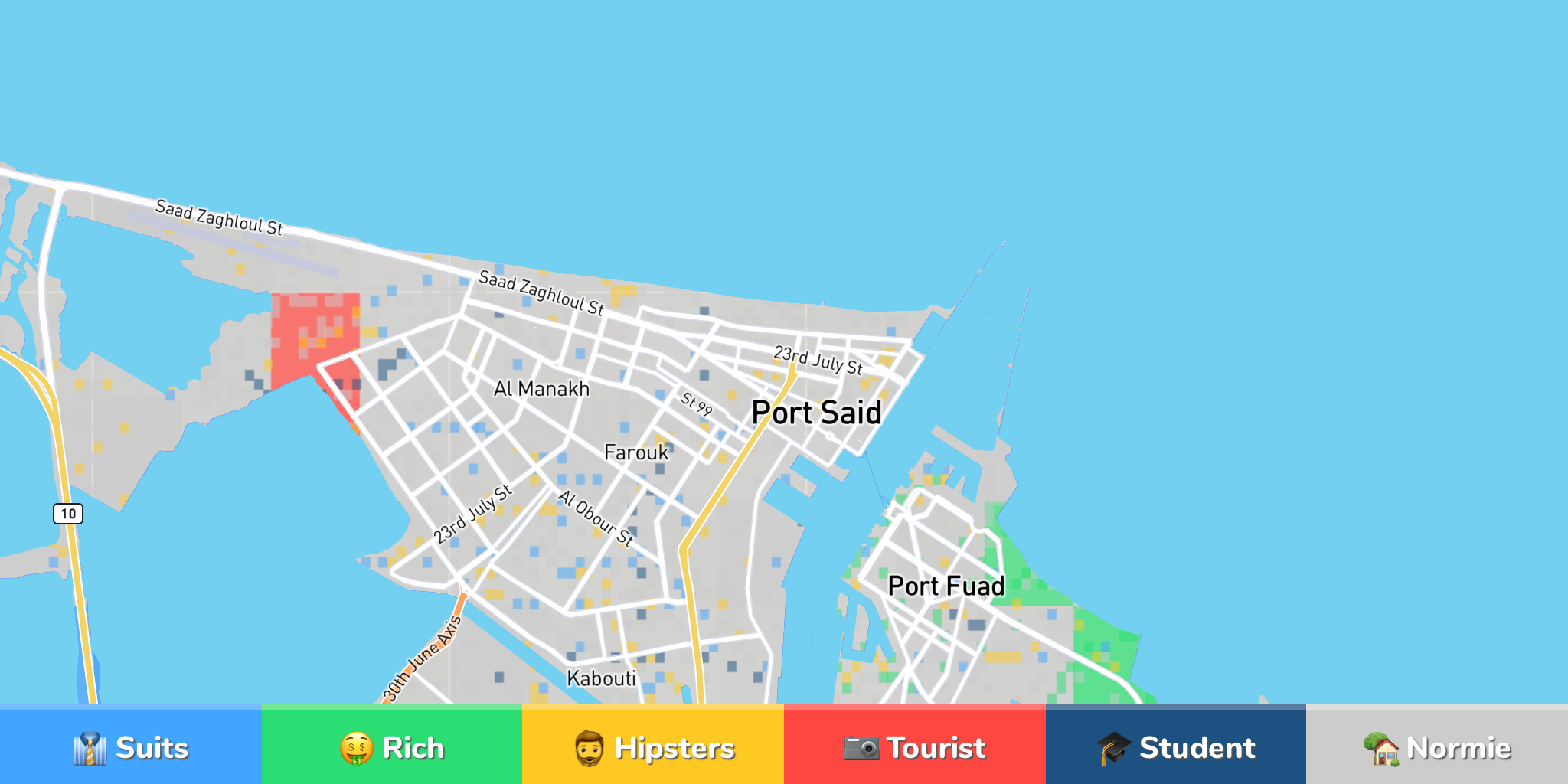 Port Said Neighborhood Map